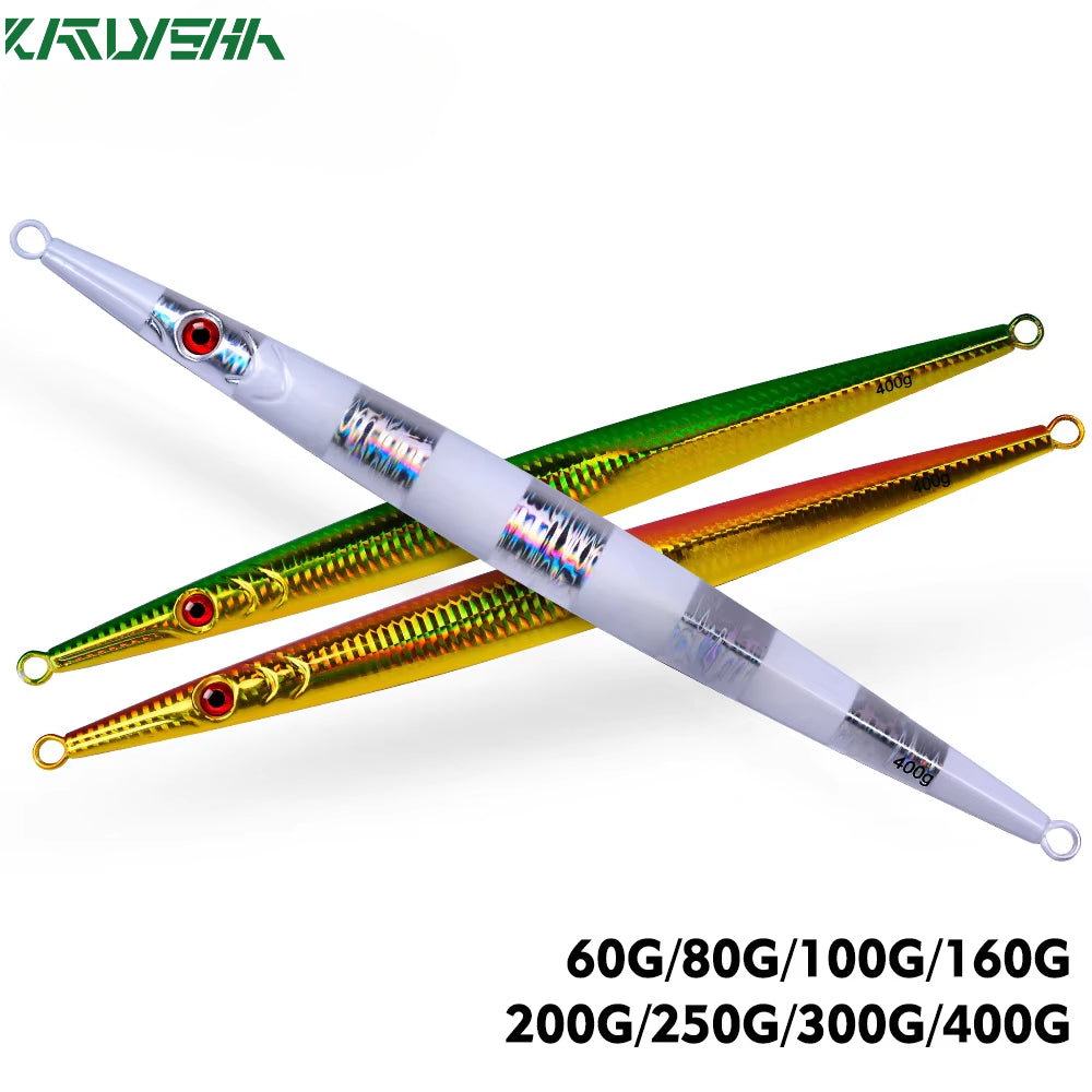 KATUYSHA 160G-200G-250G-300G-400G Glowing Sea Fishing Lure Long Throw Metal Lure Boat Fishing Bait Seawater Jigging Lure