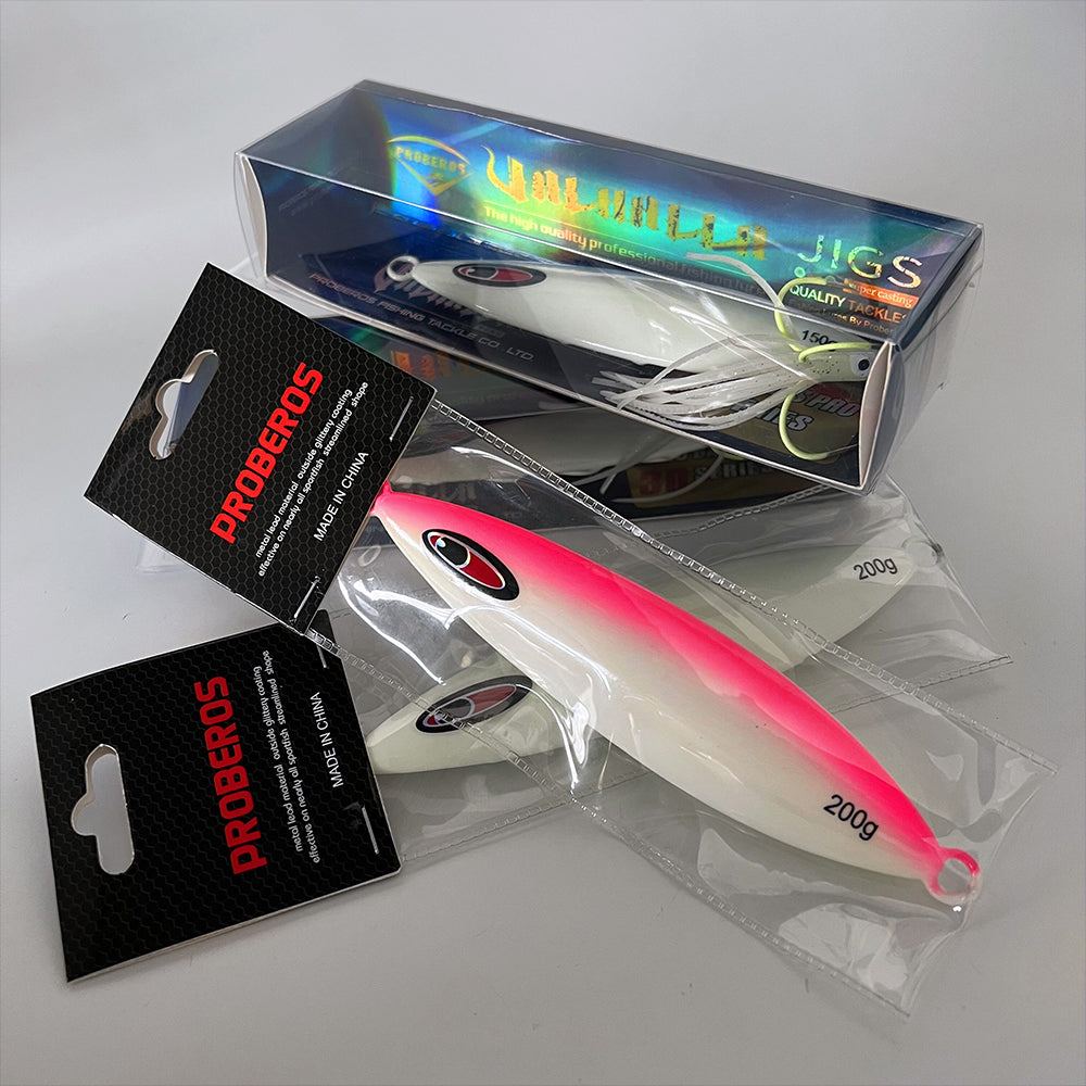 KATUYSHA 80g-100g-300gGlowing Sea Fishing Lure Long Throw Metal Lure Boat Fishing Bait Seawater Jigging Lure