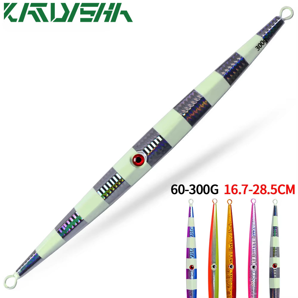 KATUYSHA 60-300G Long Throw Metal Lure Glowing Sea Fishing Lure Boat Fishing Bait Seawater Jigging Lure