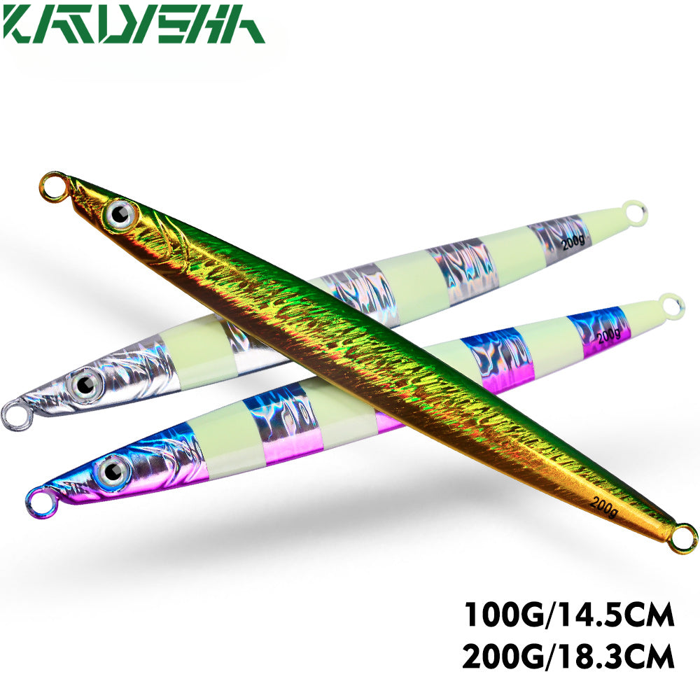 KATUYSHA 1PC Metal Fishing Lure 100g-200g Artificial Jigging Baits Sinking Hard Jig Wobblers Trolling Swimbait Fishing Tackle