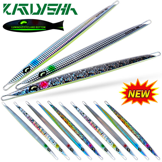 KATUYSHA  Metal Jig Fishing Lure Swimbait Spinner Cast 3D Laser Wobbler Pike Spoon Carp Hook Sea Tackle Kit Pesca Artificial Bait