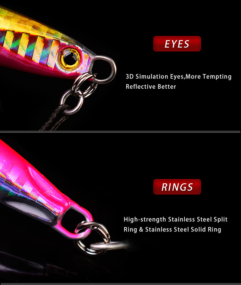 KATUYSHA 1PC Slow Cast Jigging Bait 10G-20G-30G-40G-60G-80GLong Metal Jig Fishing Lure Artificial Hard Bass Pike Fishing Tackle
