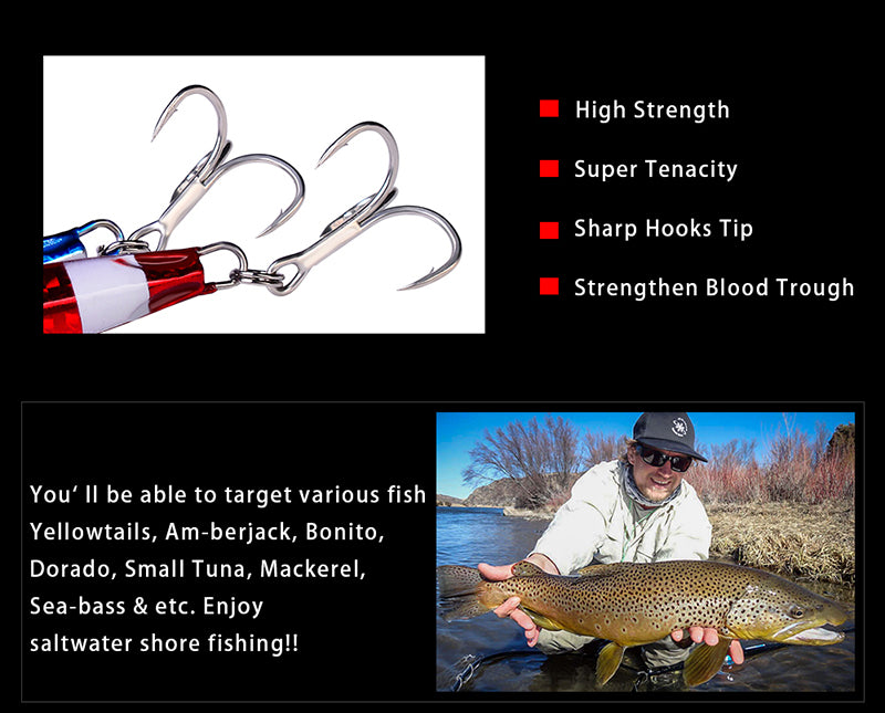 KATUYSHA 1PC Slow Cast Jigging Bait 10G-20G-30G-40G-60G-80GLong Metal Jig Fishing Lure Artificial Hard Bass Pike Fishing Tackle