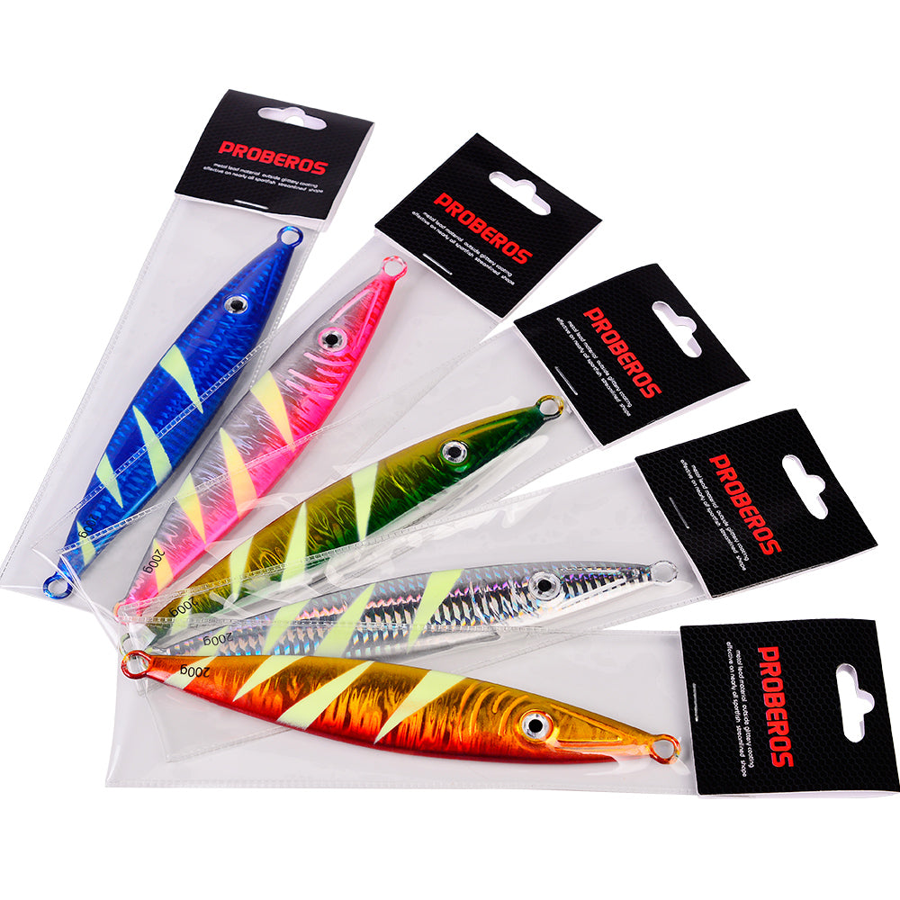 KATUYSHA 60g-200gGlowing Sea Fishing Lure Long Throw Metal Lure Boat Fishing Bait Seawater Jigging Lure