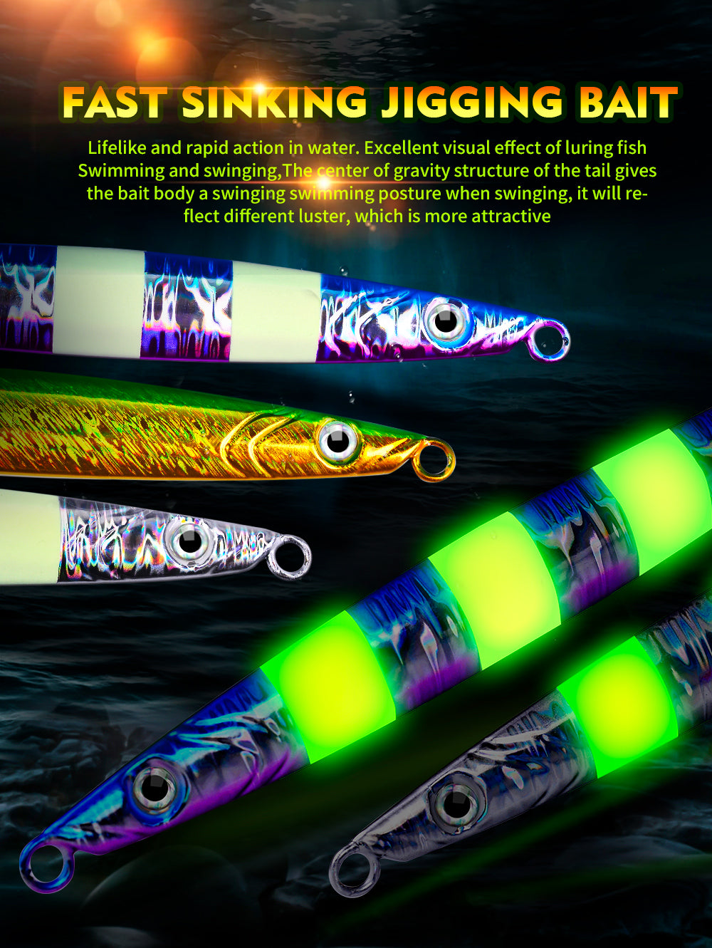 KATUYSHA 1PC Metal Fishing Lure 100g-200g Artificial Jigging Baits Sinking Hard Jig Wobblers Trolling Swimbait Fishing Tackle