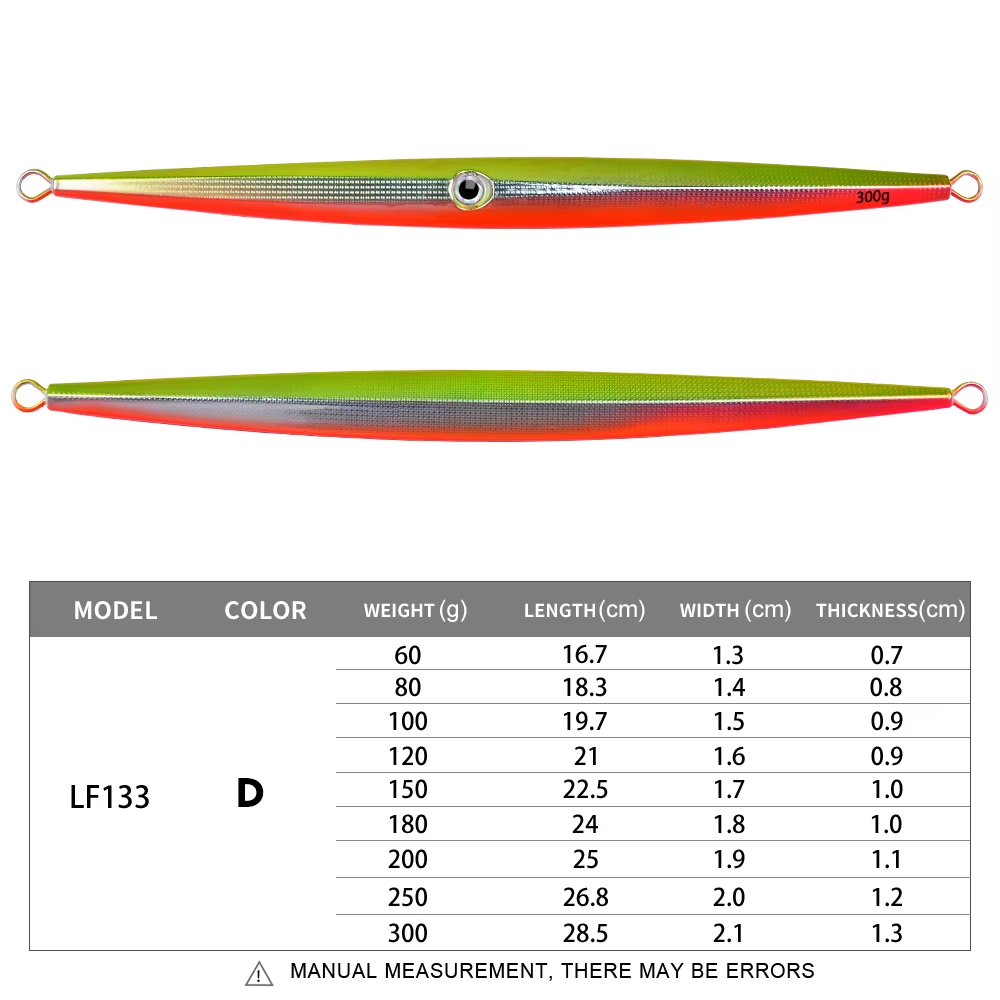 KATUYSHA 60-300G Long Throw Metal Lure Glowing Sea Fishing Lure Boat Fishing Bait Seawater Jigging Lure