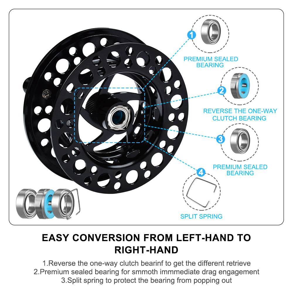 PROBEROS® FR07N COLOR C PREMIUM SEALED BEARING FLY REEL Precision Redefined for the Discerning Angler - Proberos
