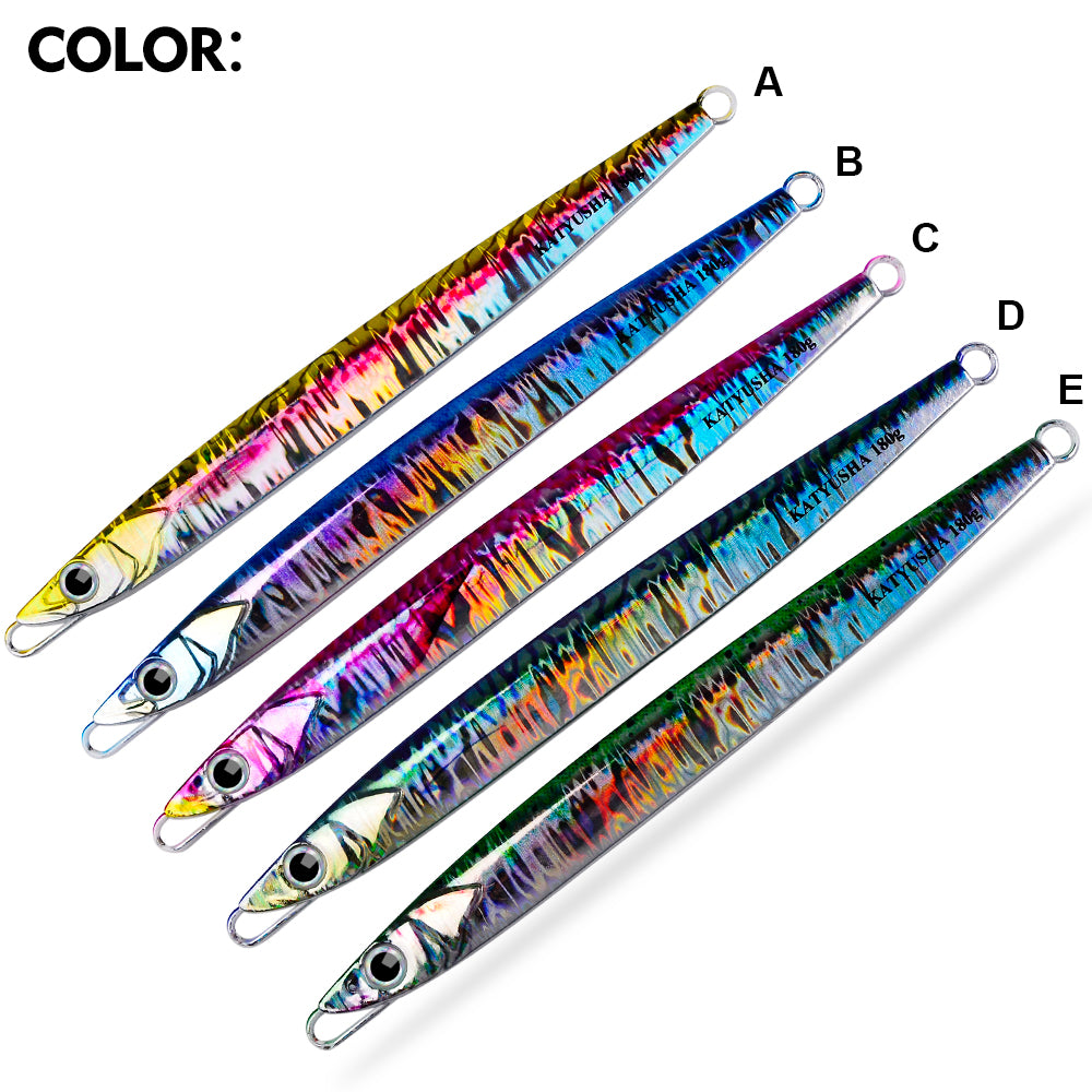 KATUYSHA 60-80-100-120-150-180g Long Throw Metal Lure Seawater Jigging Lure Boat Fishing Bait Glowing Sea Fishing Lure