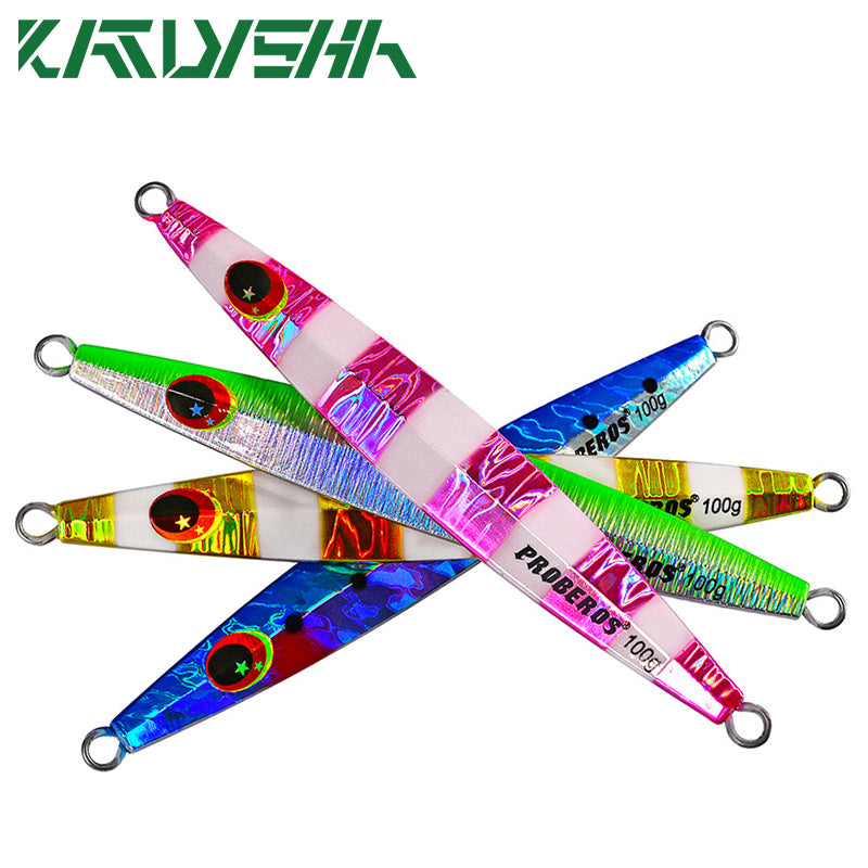 KATUYSHA 60g-80g-100gGlowing Sea Fishing Lure Long Throw Metal Lure Seawater Jigging Lure Boat Fishing Bait