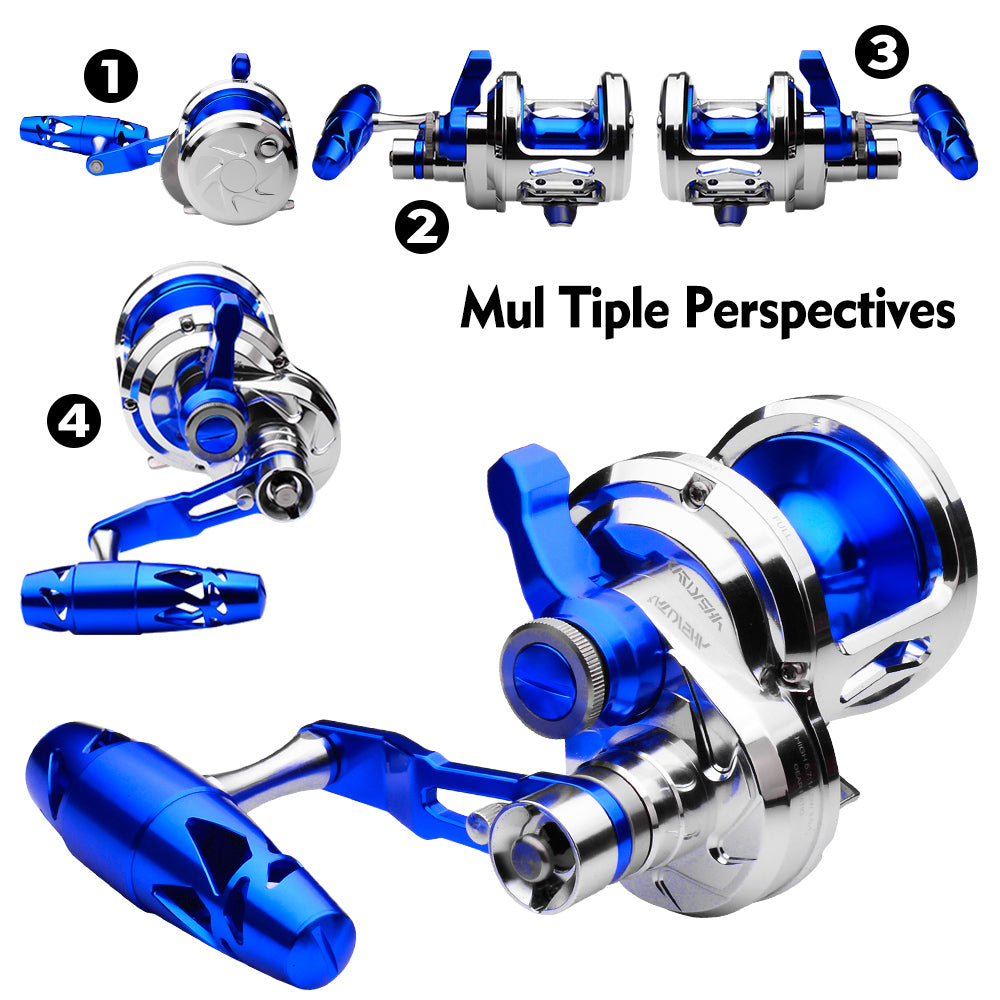 KATUYSHA KJN600 Jigging Reel - 40KG Max Drag, Smooth Fishing Reel with PE Line, Ideal for Trolling Reels
