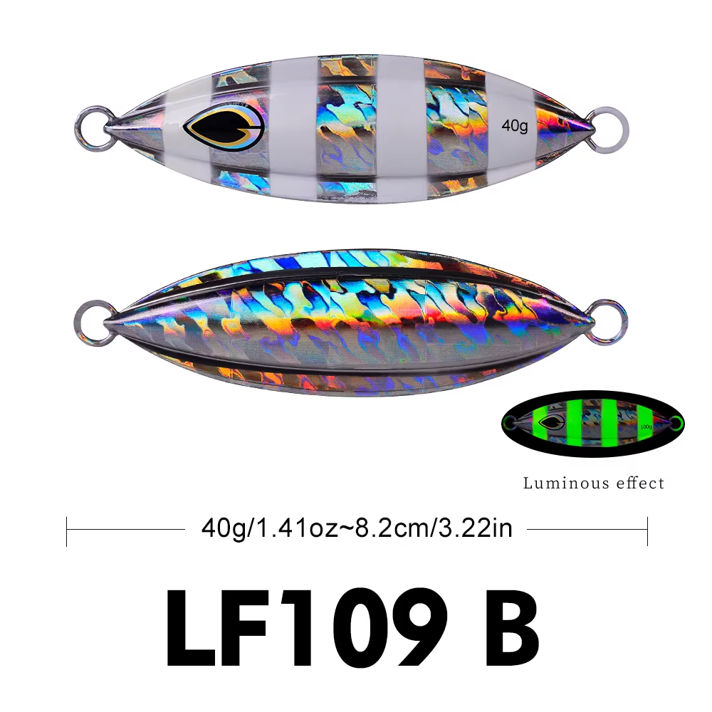 KATUYSHA 100g-150g-200g Seawater Jigging Lure Glowing Sea Fishing Lure Long Throw Metal Lure Boat Fishing Bait