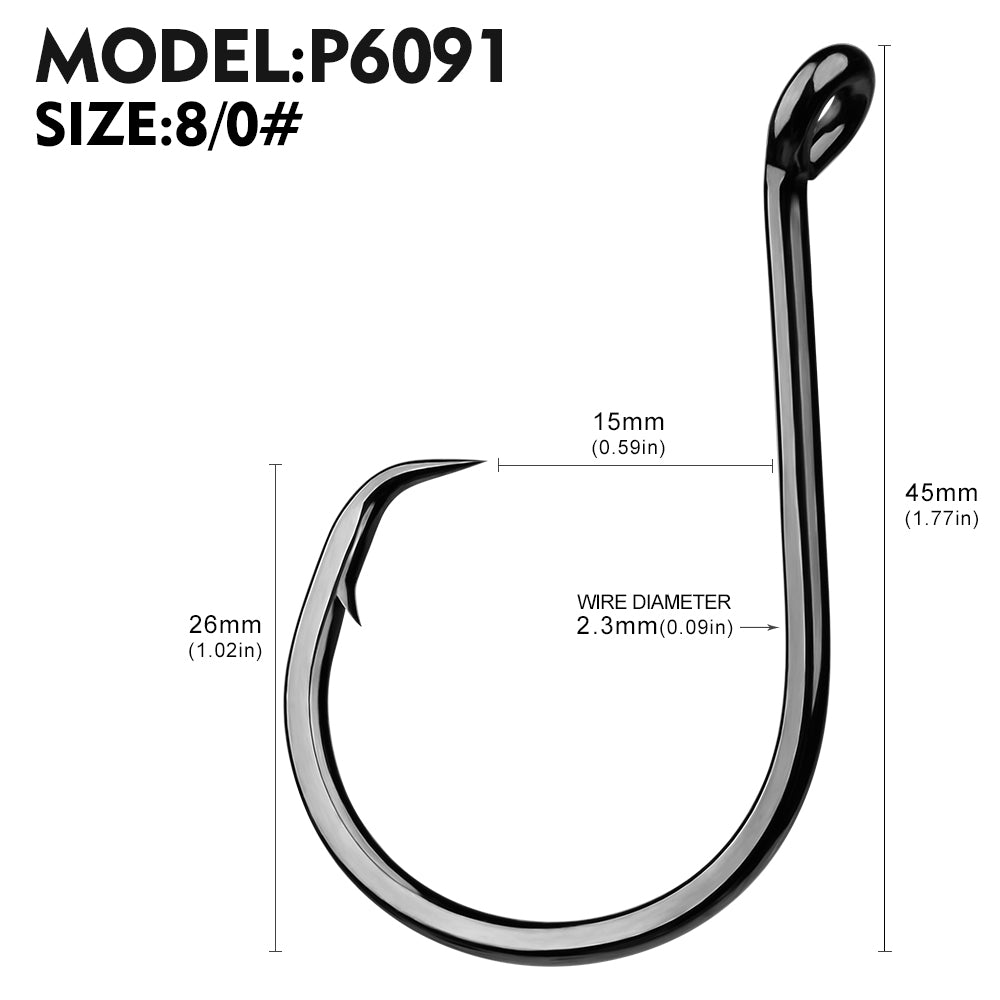 KATUYSHA Bulk Barbed Jig Fishing Hooks - High Carbon Steel with Pressure-Sensitive Bend