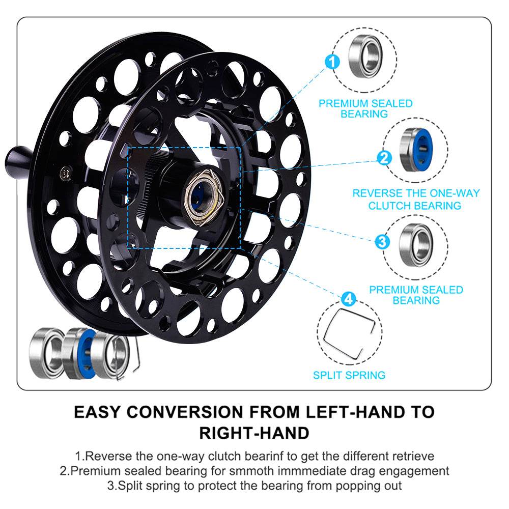 PROBEROS® FR08N COLOR B PREMIUM SEALED BEARING FLY REEL Precision Redefined for the Discerning Angler - Proberos