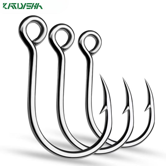 KATUYSHA Wholesale Jig Fishing Hooks - High Carbon Steel Barbed with Quick-Release Bait Clip