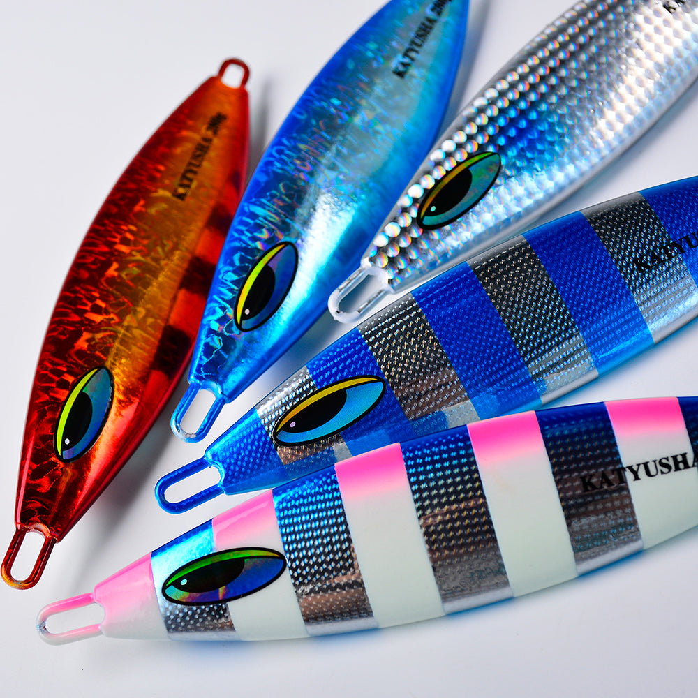 KATUYSHA 180-230-280g Long Throw Metal Lure Seawater Jigging Lure Boat Fishing Bait Glowing Sea Fishing Lure