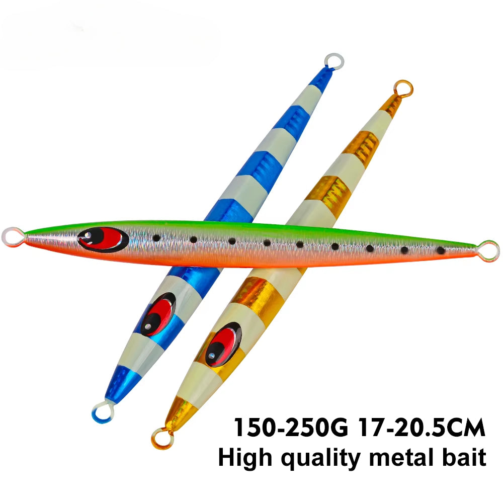 KATUYSHA 150g-200g-250g Long Throw Metal Lure Seawater Jigging Lure Glowing Sea Fishing Lure Boat Fishing Bait
