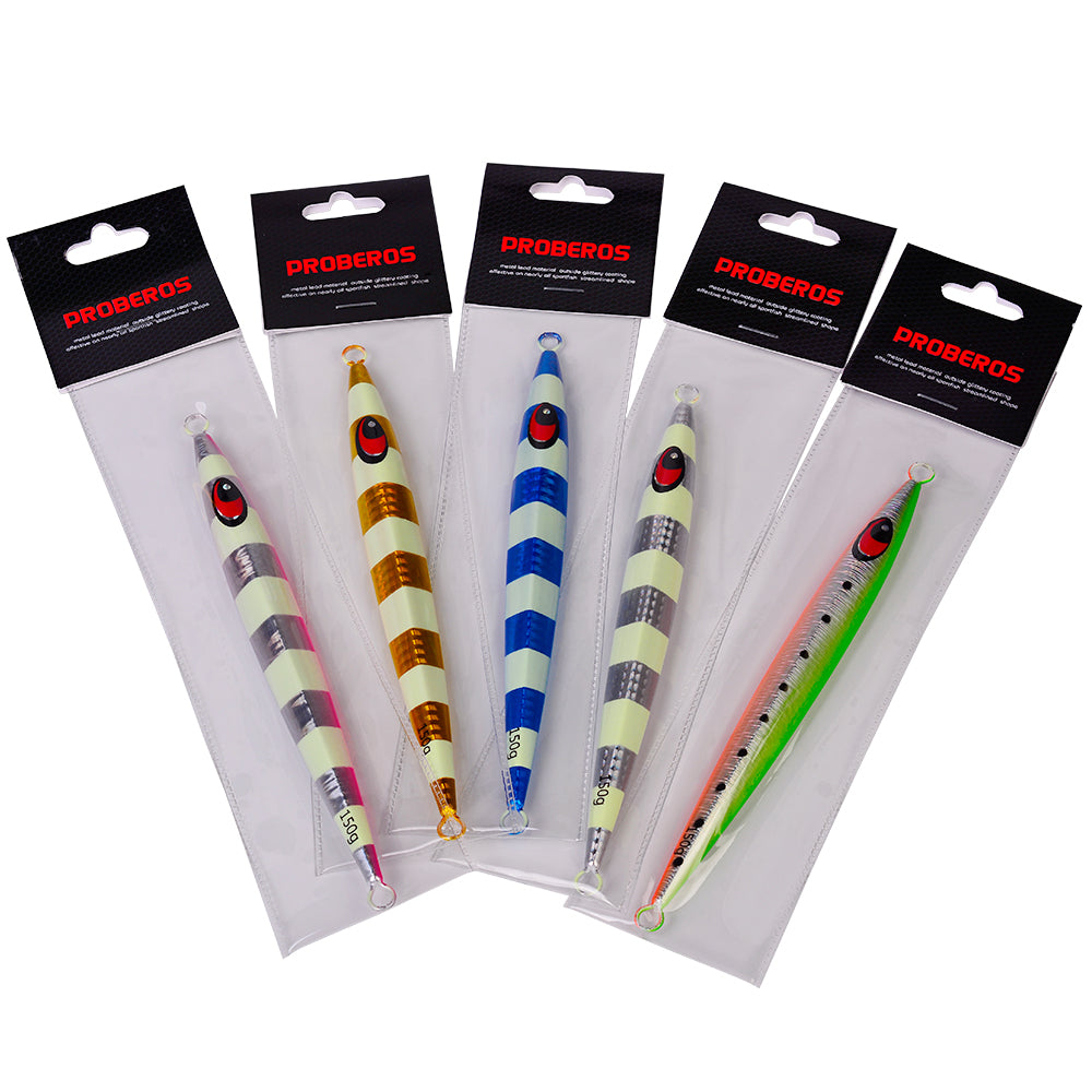KATUYSHA 150g-200g-250g Long Throw Metal Lure Seawater Jigging Lure Glowing Sea Fishing Lure Boat Fishing Bait