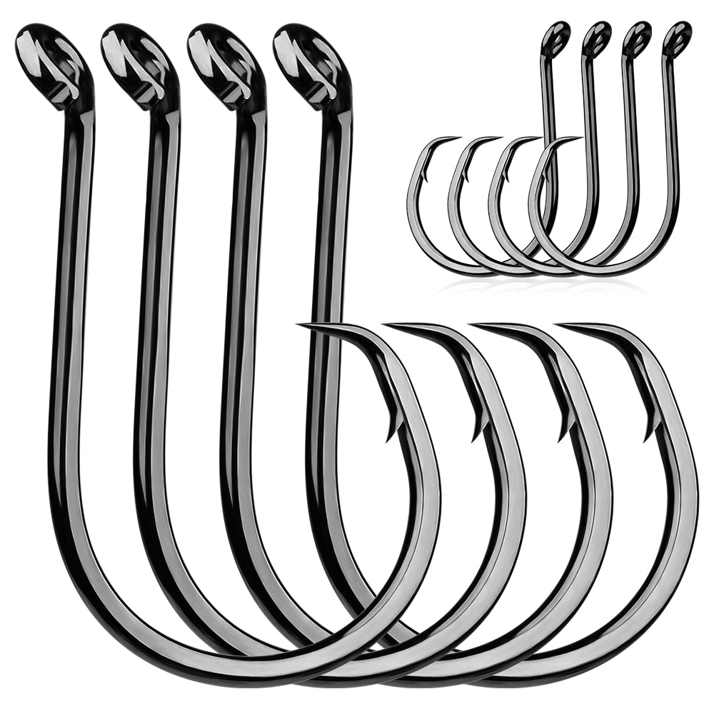 KATUYSHA Bulk Barbed Jig Fishing Hooks - High Carbon Steel with Pressure-Sensitive Bend