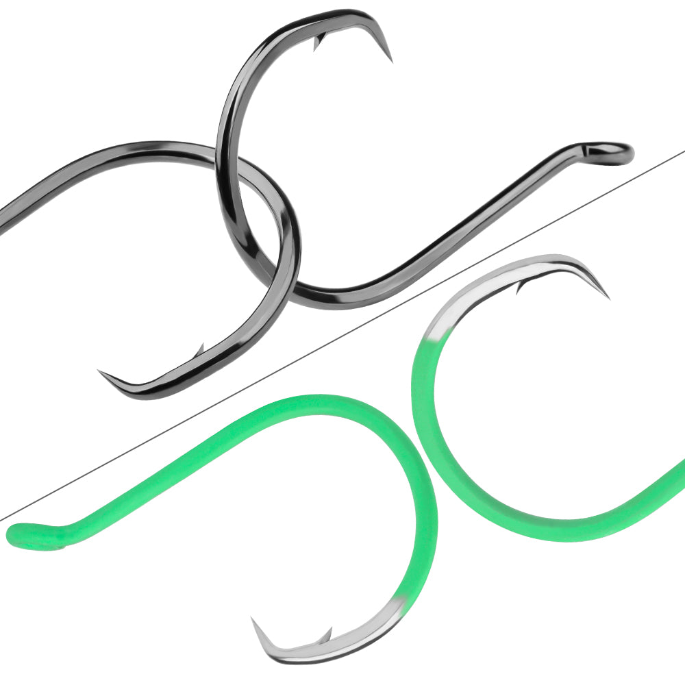 KATUYSHA Bulk Barbed Jig Fishing Hooks - High Carbon Steel with Pressure-Sensitive Bend