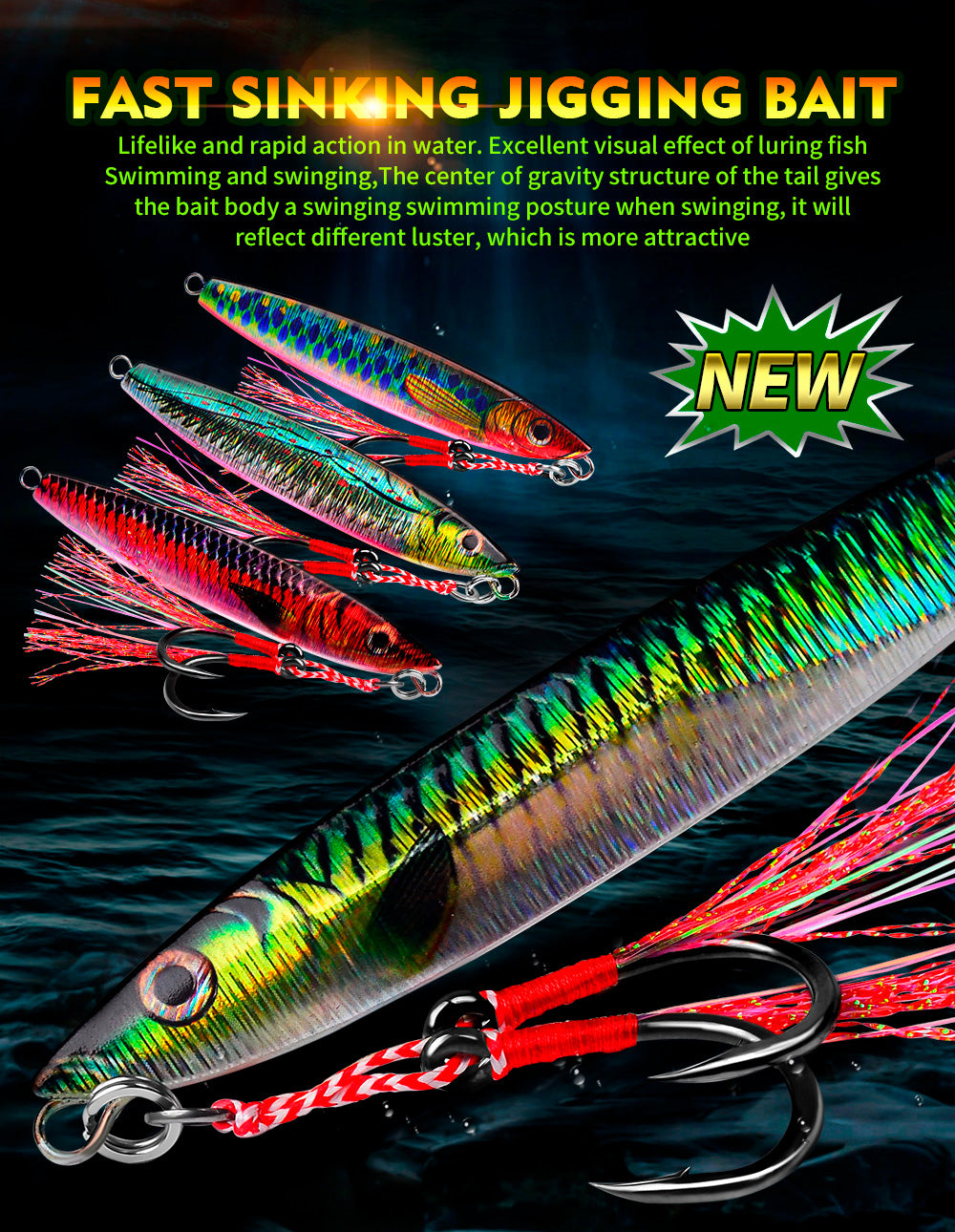 KATUYSHA Metal Jig Fishing Lure Cast Hook Swimbait 3D Laser Wobbler Pike Spoon Carp Spinner Sea Tackle Kit Pesca Artificial Bait