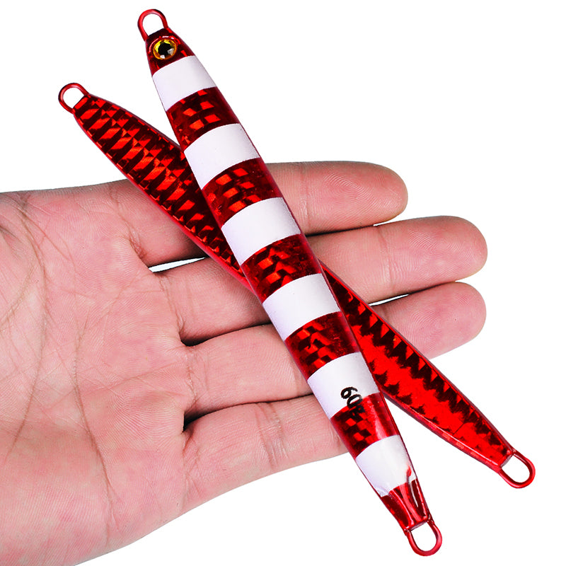 KATUYSHA 1PC Slow Cast Jigging Bait 10G-20G-30G-40G-60G-80GLong Metal Jig Fishing Lure Artificial Hard Bass Pike Fishing Tackle