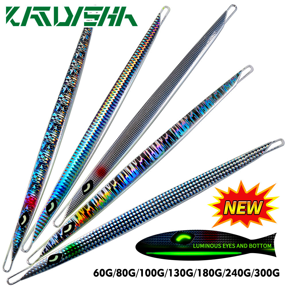 KATUYSHA Metal Jig Fishing Lure Swimbait Spinner Cast 3D Laser Wobbler Pike Spoon Carp Hook Sea Tackle Kit Pesca Artificial Bait