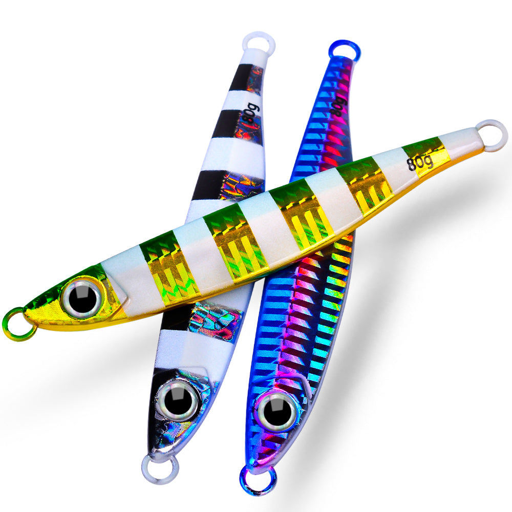 KATUYSHA 1PC Drag Metal Jig Spoon 14-80g Trolling Jigging Fish Sea Bass Hard Bait Fast Sinking Fishing Lure Wobbler Lure