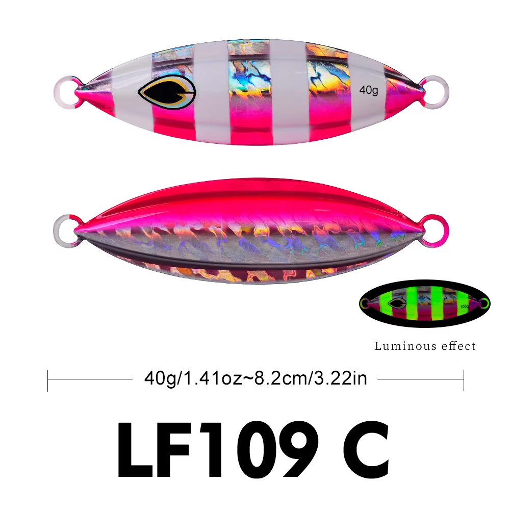 KATUYSHA 100g-150g-200g Seawater Jigging Lure Glowing Sea Fishing Lure Long Throw Metal Lure Boat Fishing Bait