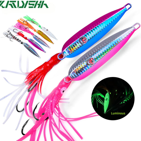 KATUYSHA  Metal Jig Fishing Lure Swimbait 3D Laser Wobbler Pike Spoon Carp Spinner Sea Tackle Kit Cast Hook Pesca Artificial Bait