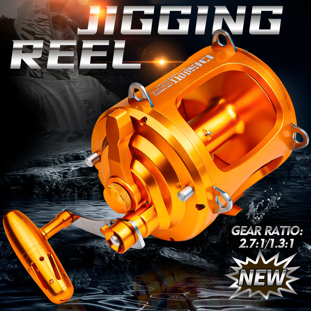KATUYSHA DG80II Jigging Reel - 45KG Max Drag, Heavy - Duty Fishing Reel for Trolling
