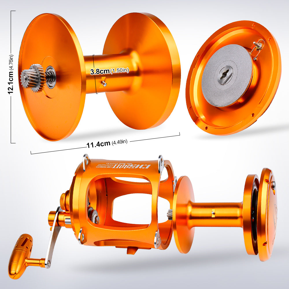 KATUYSHA DG80II Jigging Reel - 45KG Max Drag, Heavy - Duty Fishing Reel for Trolling