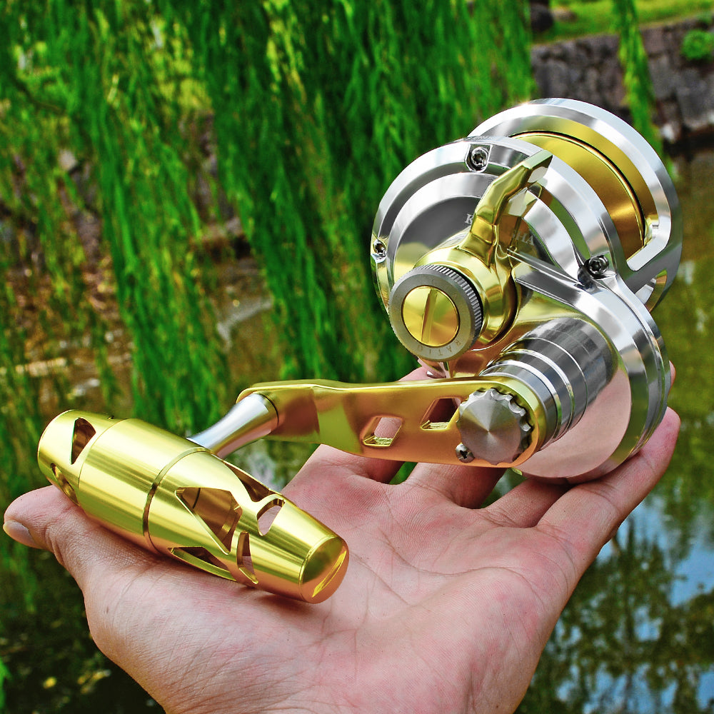 KATUYSHA KSJ12L/R01 Silver - Gold Jigging Ree