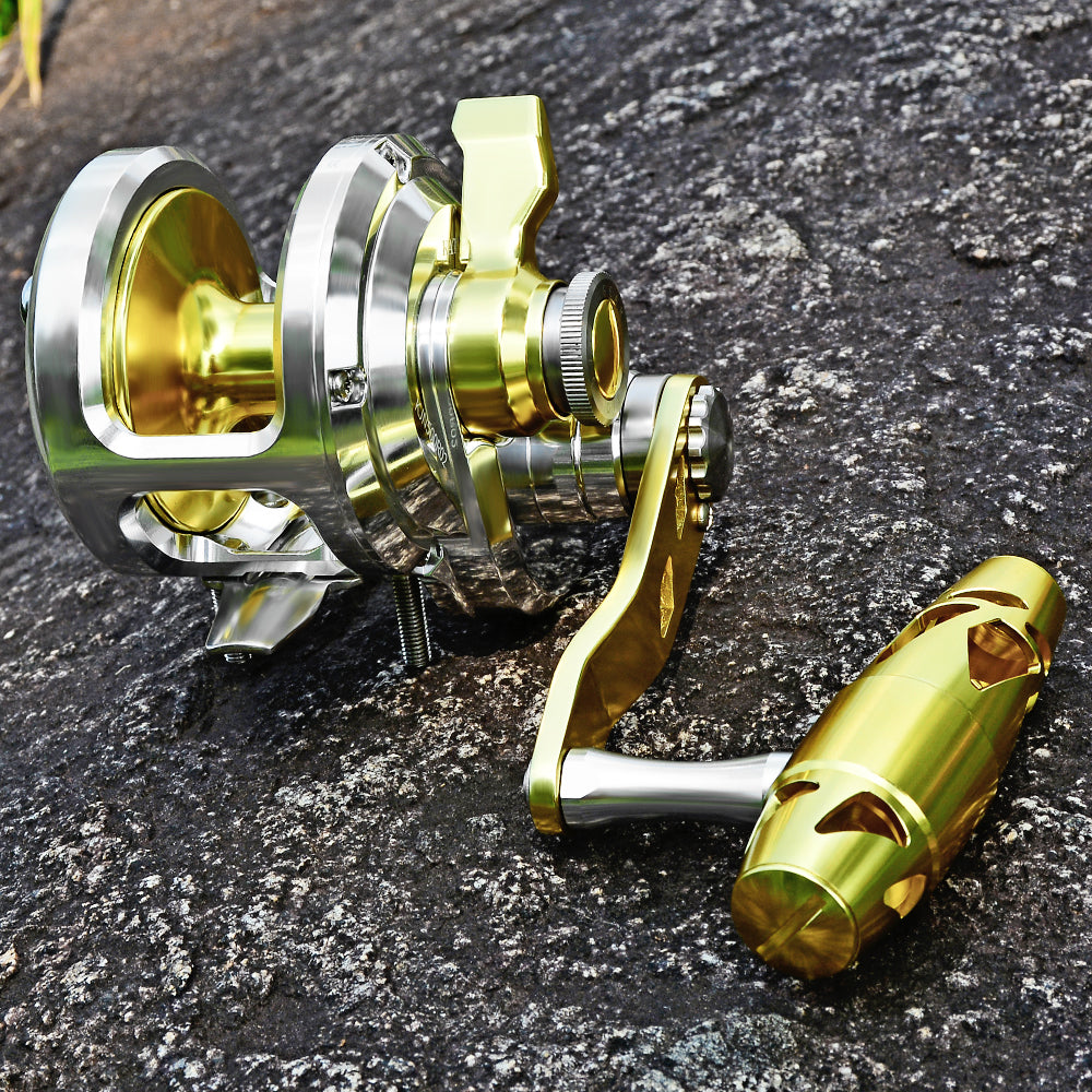 KATUYSHA KSJ12L/R01 Silver - Gold Jigging Ree