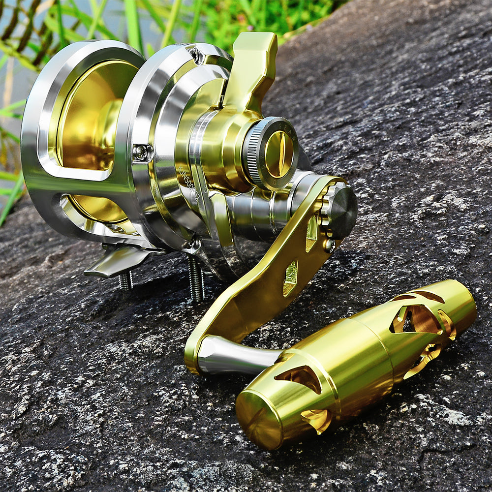 KATUYSHA KSJ12L/R01 Silver - Gold Jigging Ree