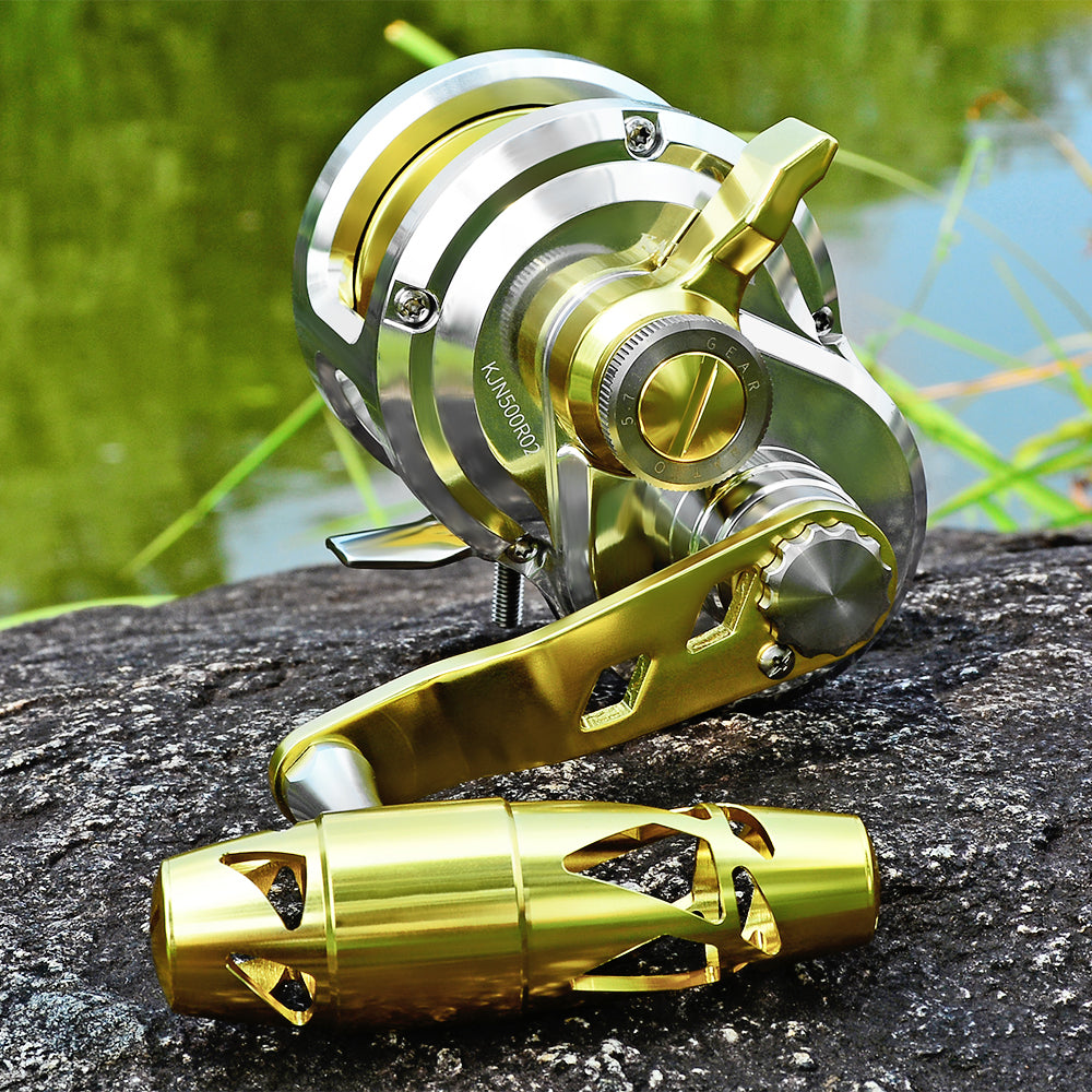 KATUYSHA KSJ12L/R01 Silver - Gold Jigging Ree