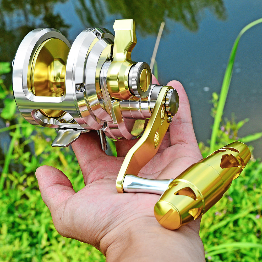 KATUYSHA KSJ12L/R01 Silver - Gold Jigging Ree