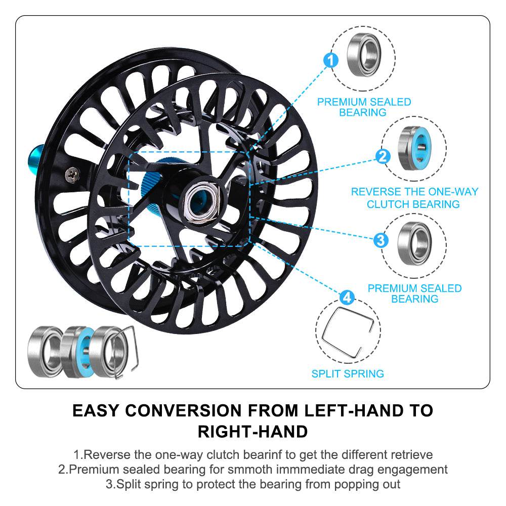 PROBEROS® FR05N COLOR C PREMIUM SEALED BEARING FLY REEL Precision Redefined for the Discerning Angler - Proberos