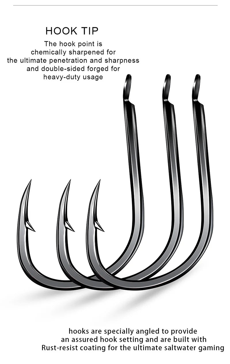KATUYSHA 30Pcs High Carbon Steel Offset Barbed Fishhooks 11#-20# Flat Carp Fishing Hooks Single Jigging Hooks Accessories Tackle