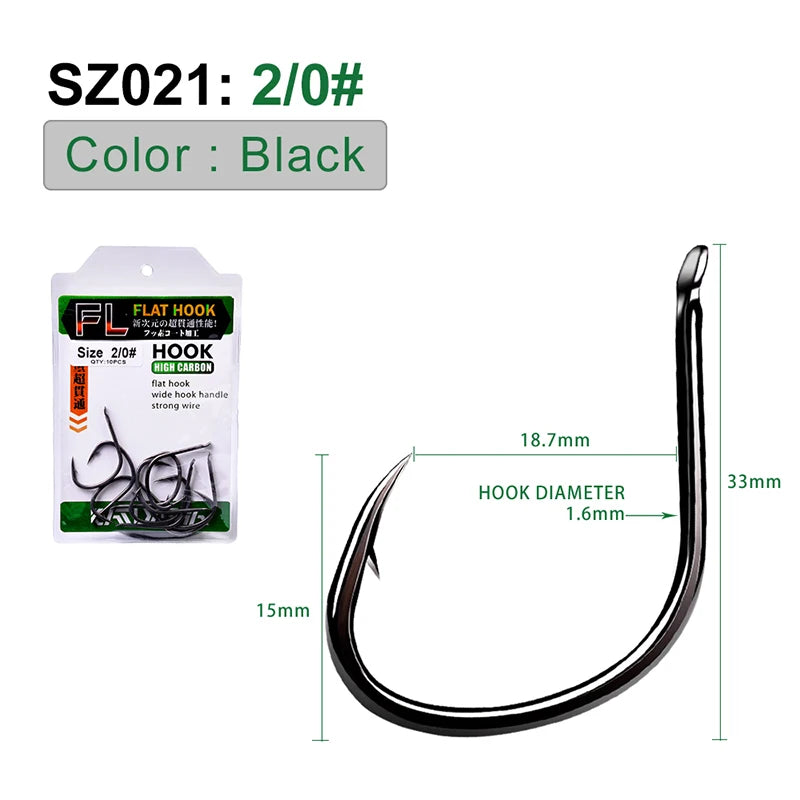 KATUYSHA 50Pcs Jig Hooks 1/0-2/0-3/0-4/0# High Carbon Fishing Hooks Steel Sea Pike Fishhooks Single Jigging Hooks Slow Pitch