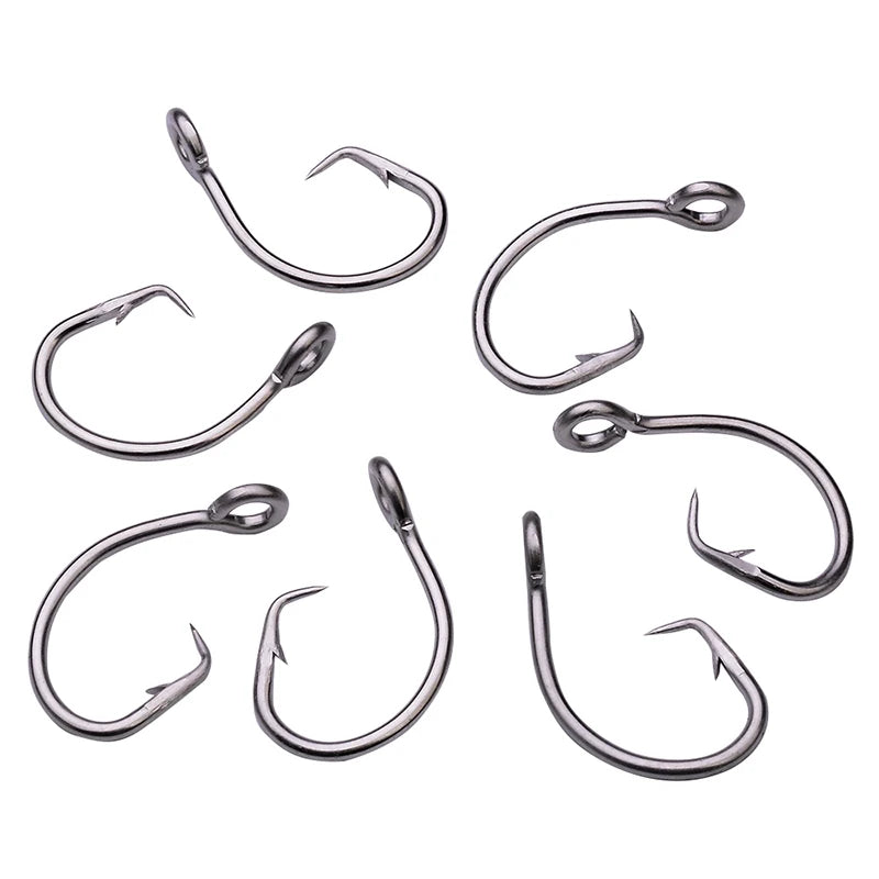 KATUYSHA 20Pcs Saltwater Fishing Hooks Circle Hooks 11/0-12/0-13/0-14/0-15/0-16/0# Stainless Steel Jigging Fishhooks