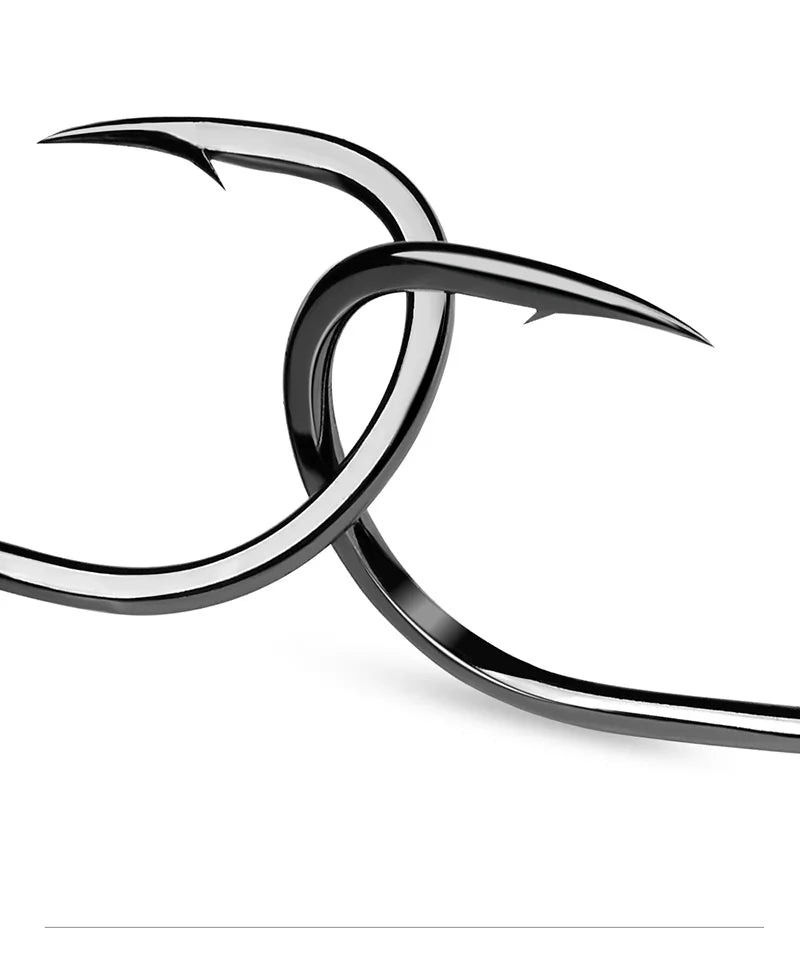 KATUYSHA 30Pcs High Carbon Steel Offset Barbed Fishhooks 11#-20# Flat Carp Fishing Hooks Single Jigging Hooks Accessories Tackle