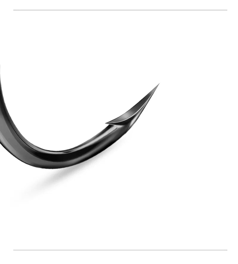 KATUYSHA 30Pcs High Carbon Steel Offset Barbed Fishhooks 11#-20# Flat Carp Fishing Hooks Single Jigging Hooks Accessories Tackle