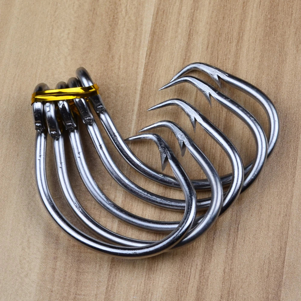 KATUYSHA 20Pcs Saltwater Fishing Hooks Circle Hooks 11/0-12/0-13/0-14/0-15/0-16/0# Stainless Steel Jigging Fishhooks