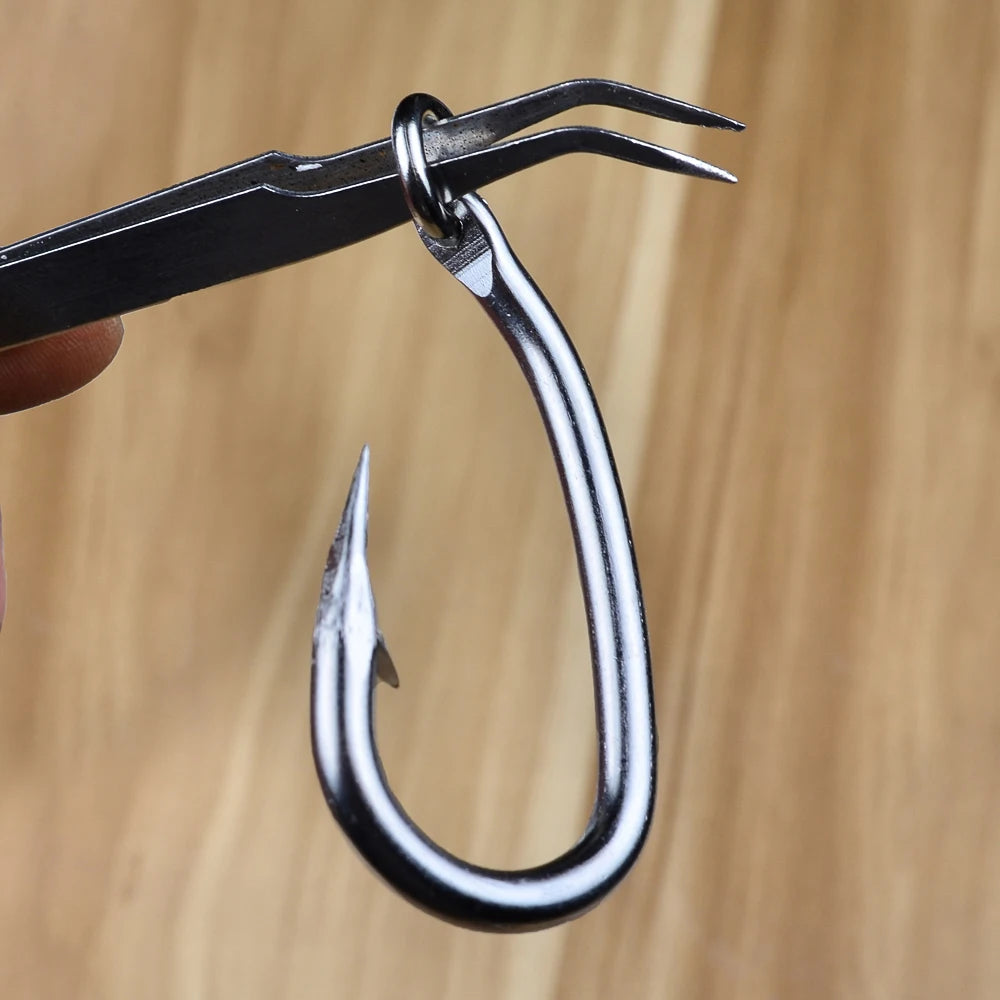 KATUYSHA 20Pcs Saltwater Fishing Hooks Tuna Hooks 10/0-11/0-12/0-13/0-14/0-15/0-16/0# Stainless Steel Fishhooks Jigging Hooks