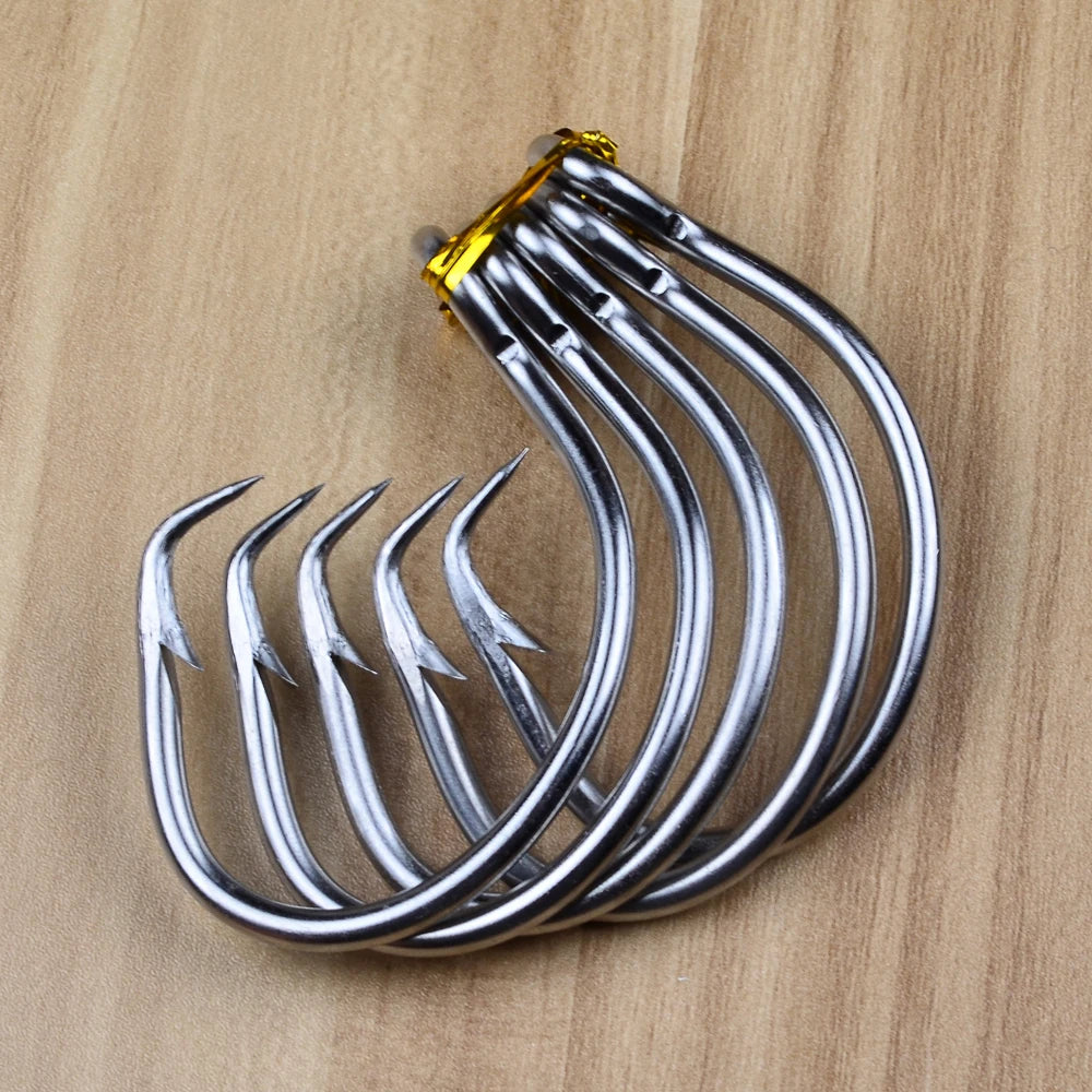 KATUYSHA 20Pcs Saltwater Fishing Hooks Circle Hooks 11/0-12/0-13/0-14/0-15/0-16/0# Stainless Steel Jigging Fishhooks