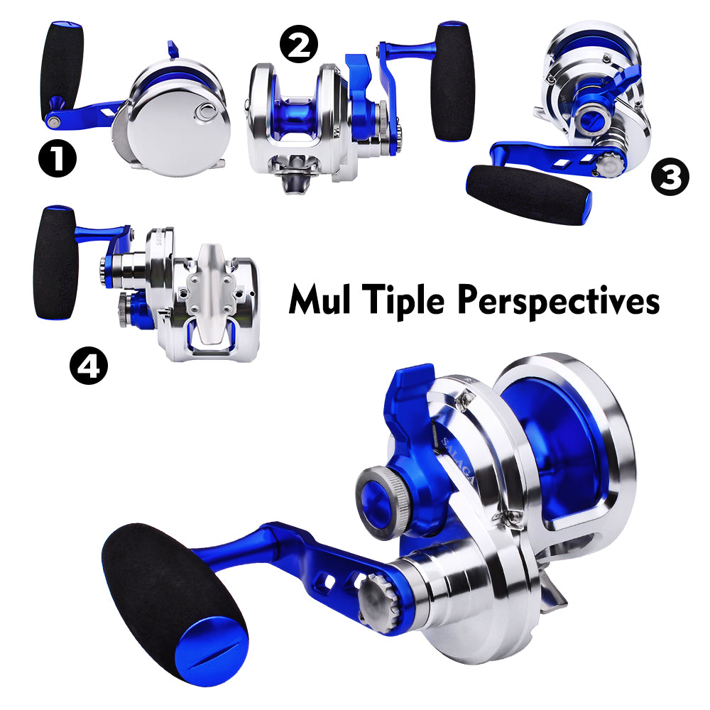 KATUYSHA JN500 L/R01 Jigging Reels - CNC Precision Fishing Reels, 40KG Max Drag Trolling Reels