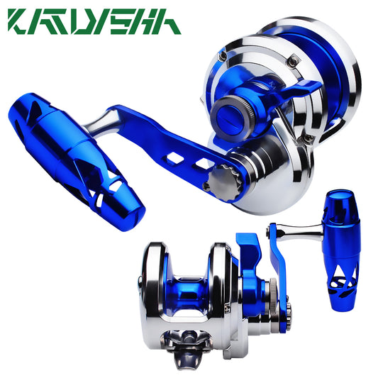 KATUYSHA  All Aluminum Saltwater Jigging Reels CNC Precision Processed Fishing Reels 500 Size Trolling Reels