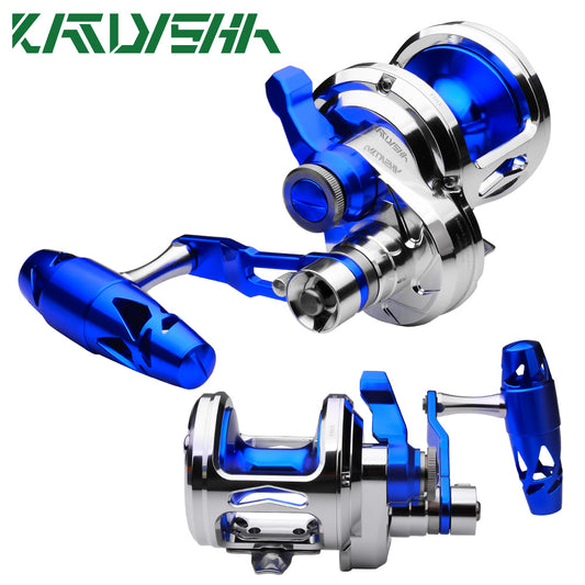 KATUYSHA KJN600 Jigging Reel - 40KG Max Drag, Smooth Fishing Reel with PE Line, Ideal for Trolling Reels