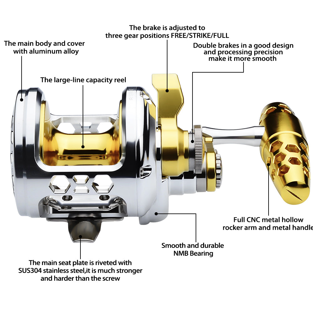 KATUYSHA KSJ12L/R01 Silver - Gold Jigging Ree