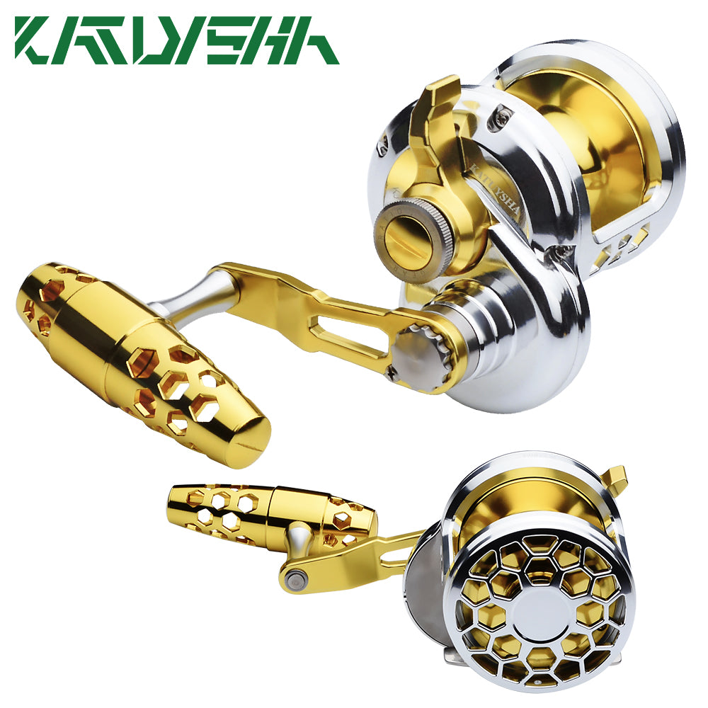 KATUYSHA KSJ12L/R01 Silver - Gold Jigging Ree